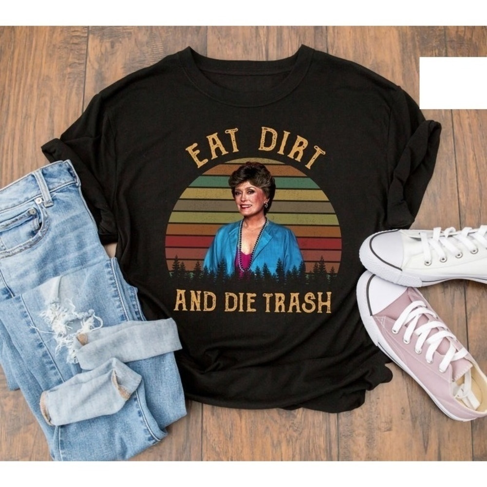 Eat Dirt And Die Trashcore Slogan Graphic Edgy Streetwear Unisex T-Shirt